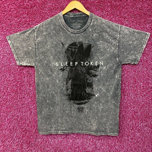Sleep Token Take Me Back to Eden Aqua Regia Rock Band Mineral Wash T-Shirt Large - Picture 1 of 4